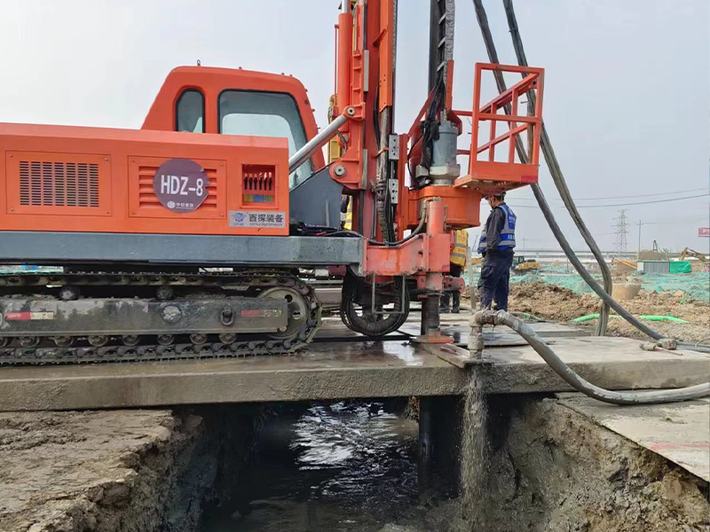 南京市浦口区某工地MJS基坑底板止水桩施工